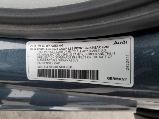 2015 AUDI A6 PREMIUM WAUCFAFC0FN003928