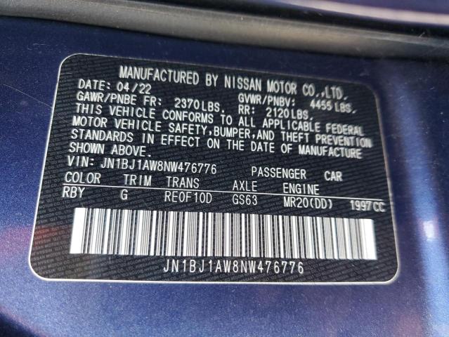 2022 NISSAN ROGUE SPOR - JN1BJ1AW8NW476776