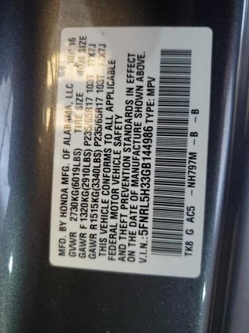 2016 HONDA ODYSSEY SE 5FNRL5H33GB144986