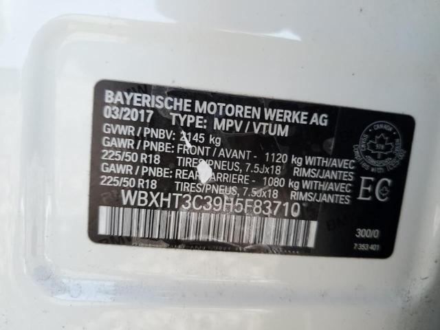 2017 BMW X1 XDRIVE28I WBXHT3C39H5F83710