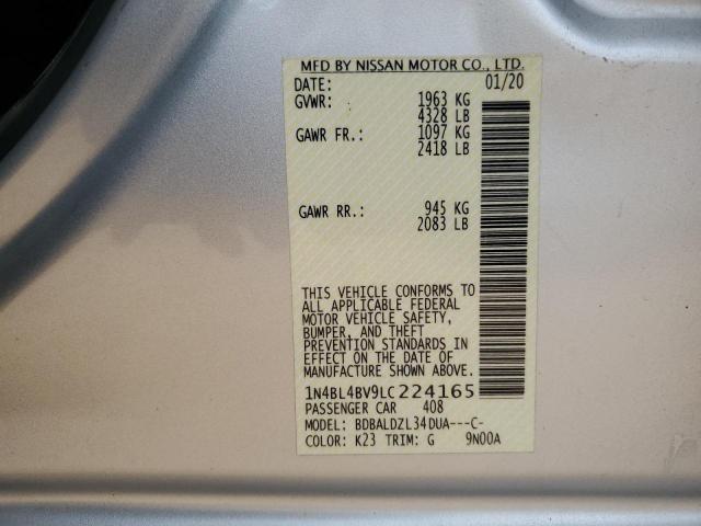 2020 NISSAN ALTIMA S 1N4BL4BV9LC224165