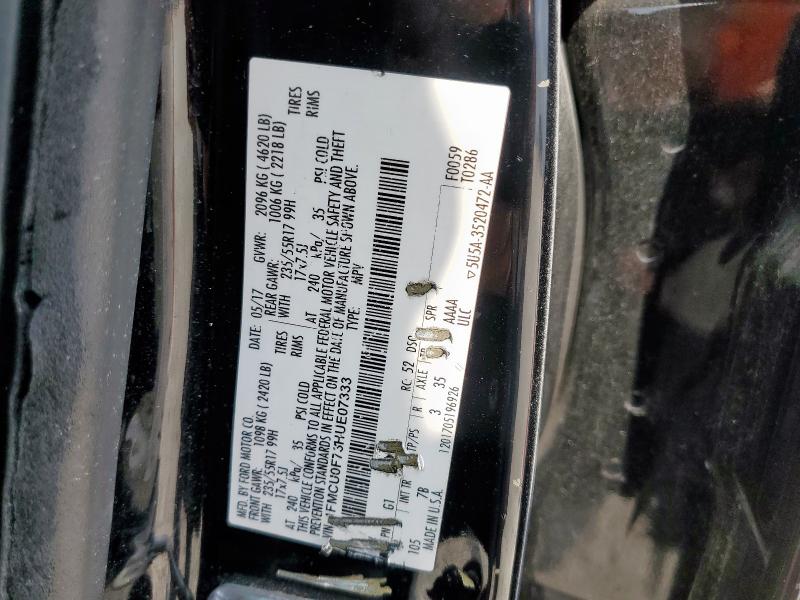 2017 FORD ESCAPE S 1FMCU0F73HUE07333