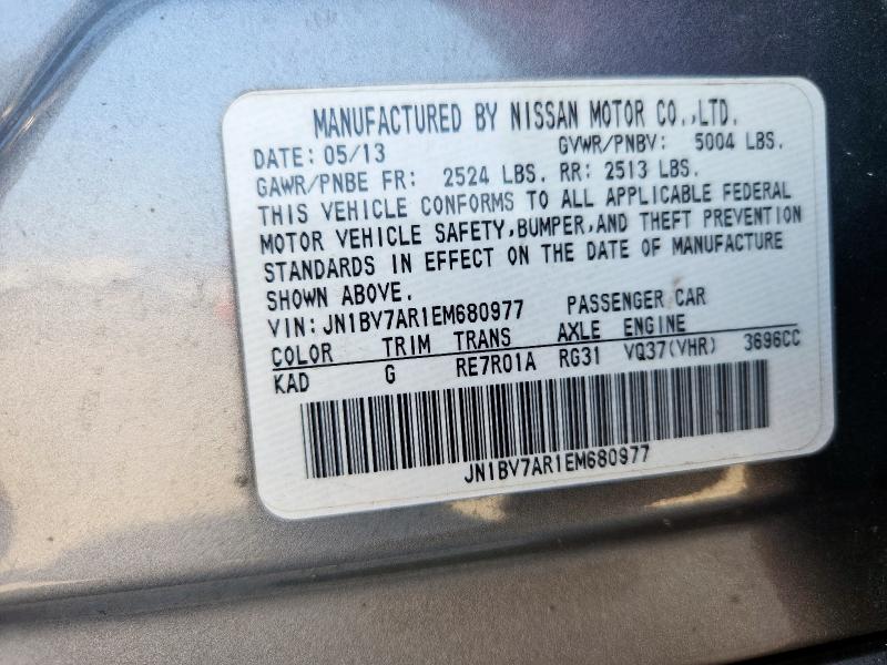 2014 INFINITI Q50 BASE - JN1BV7AR1EM680977