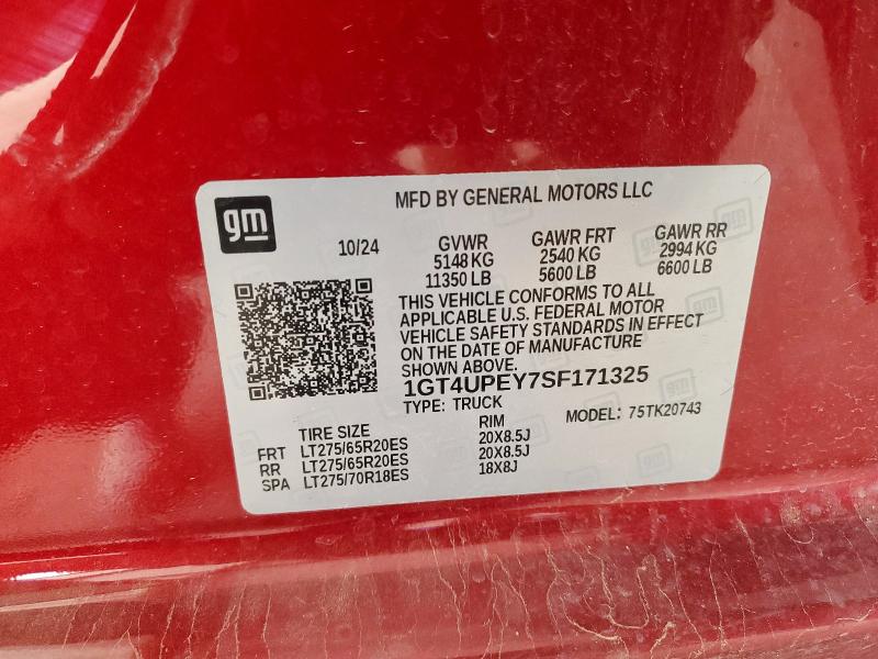 2025 GMC SIERRA K25 1GT4UPEY7SF171325