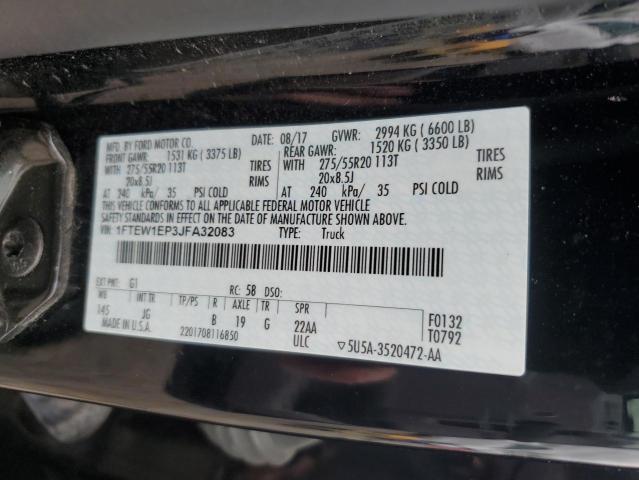 2018 FORD F150 SUPER - 1FTEW1EP3JFA32083