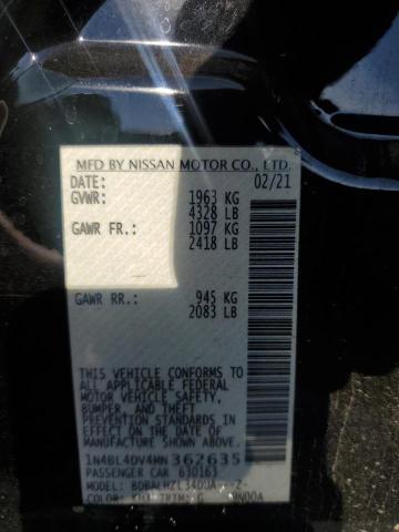 2021 NISSAN ALTIMA SV - 1N4BL4DV4MN362635