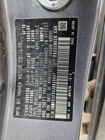 2018 HONDA CIVIC EX JHMFC1F31JX029667