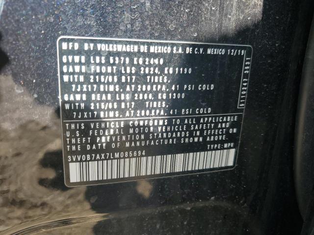 2020 VOLKSWAGEN TIGUAN S 3VV0B7AX7LM085694