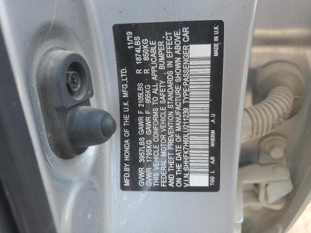 2020 HONDA CIVIC EX SHHFK7H60LU211239