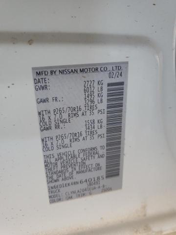 2024 NISSAN FRONTIER S 1N6ED1EK4RN640185