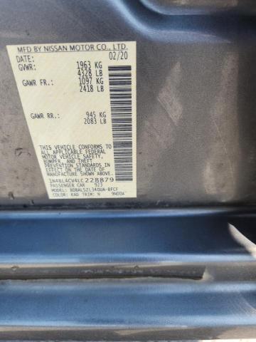 2020 NISSAN ALTIMA SR 1N4BL4CV4LC228879