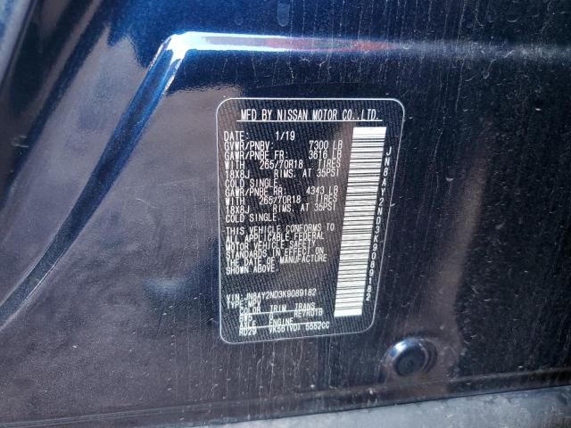 2019 NISSAN ARMADA SV JN8AY2ND3K9089182