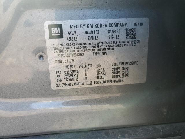 2019 BUICK ENCORE SPORT TOURING KL4CJ1SB7KB962683