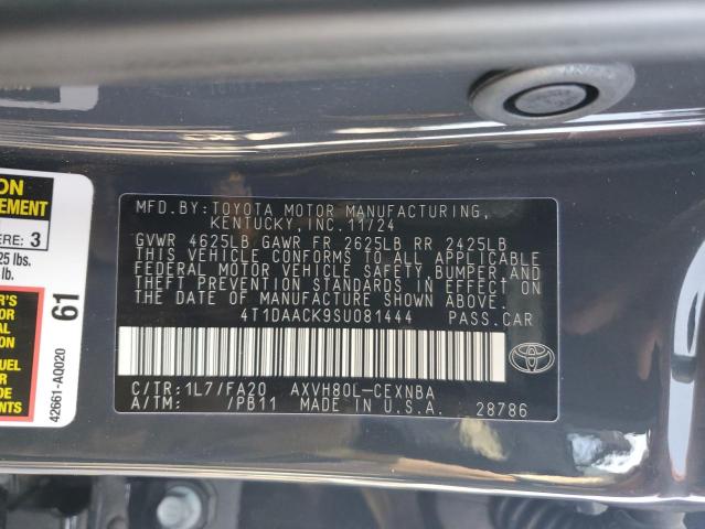 2025 TOYOTA CAMRY XSE 4T1DAACK9SU081444