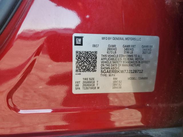 2018 BUICK ENCLAVE ES 5GAERBKW7JJ128712