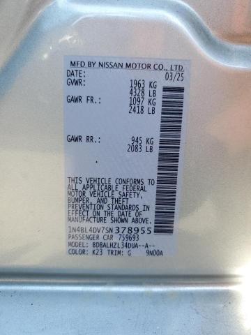 2025 NISSAN ALTIMA SV 1N4BL4DV7SN378955