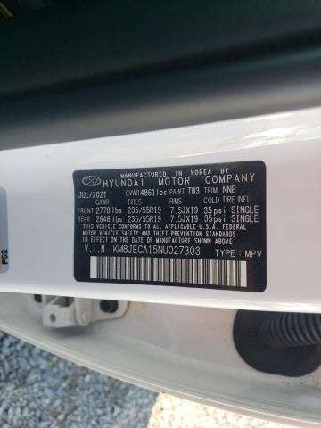 2022 HYUNDAI TUCSON LIMITED KM8JECA15NU027303