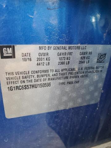 2017 CHEVROLET VOLT LT - 1G1RC6S57HU150596