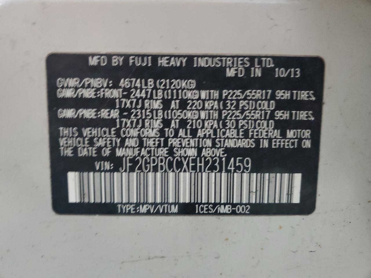 SUBARU XV 2.0I HYBRID