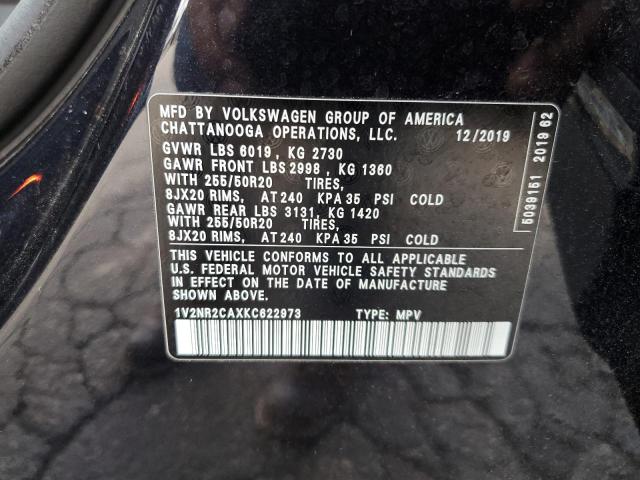 2019 VOLKSWAGEN ATLAS SEL PREMIUM 1V2NR2CAXKC622973