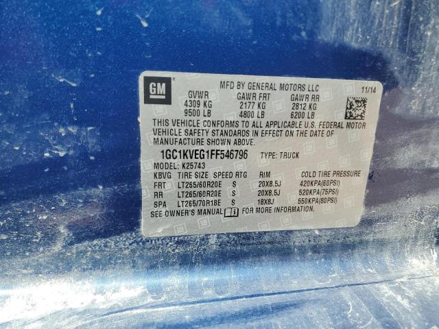 2015 CHEVROLET SILVERADO - 1GC1KVEG1FF546796