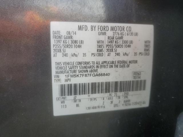 2015 FORD EXPLORER LIMITED #3315868171