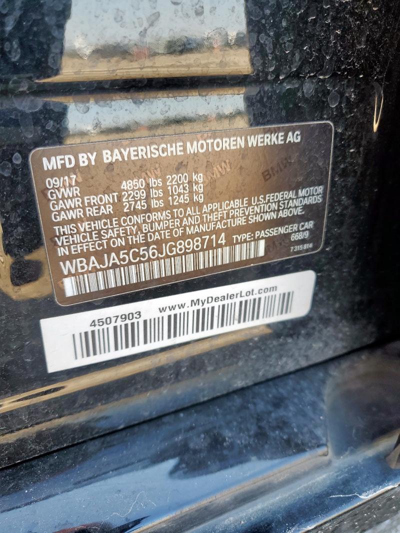 2018 BMW 530 I WBAJA5C56JG898714