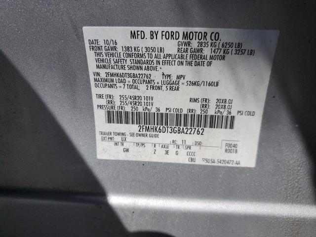 2016 FORD FLEX LIMIT 2FMHK6DT3GBA22762