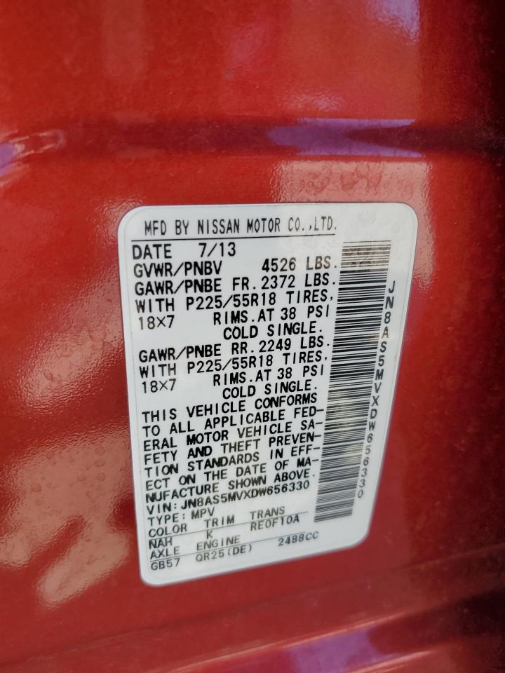 Lot #3310393958 2013 NISSAN ROGUE S