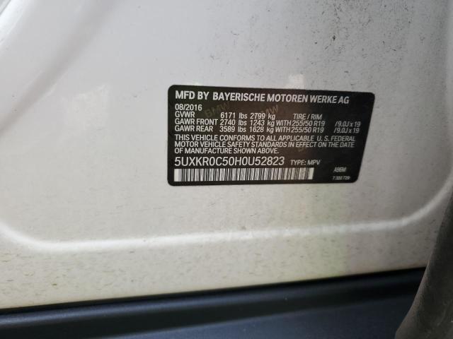 2017 BMW X5 XDRIVE35I 5UXKR0C50H0U52823