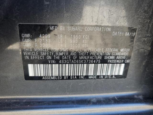 2019 SUBARU IMPREZA PREMIUM 4S3GTAD65K3736475