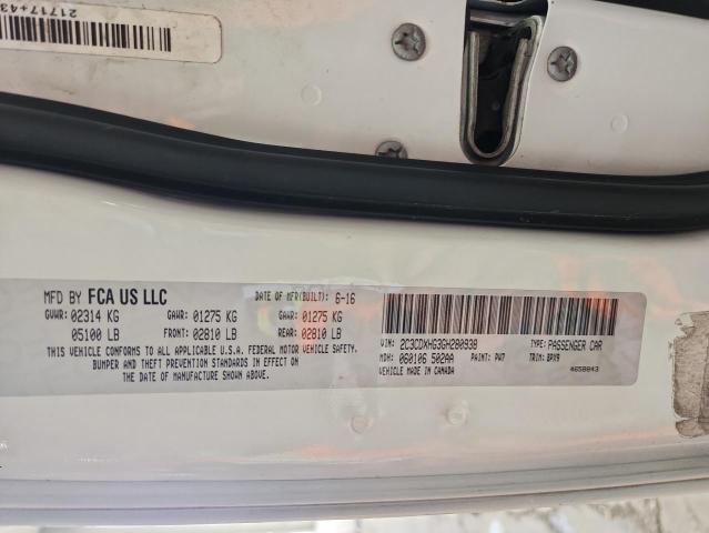 2016 DODGE CHARGER SX 2C3CDXHG3GH280938