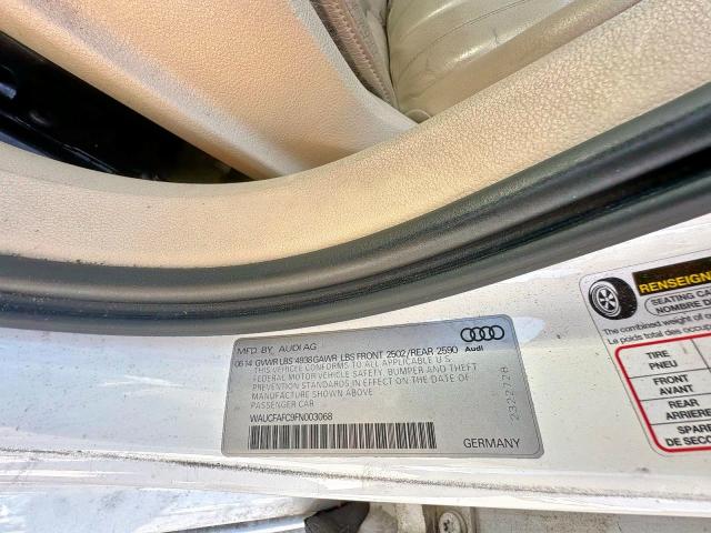 2015 AUDI A6 PREMIUM WAUCFAFC9FN003068