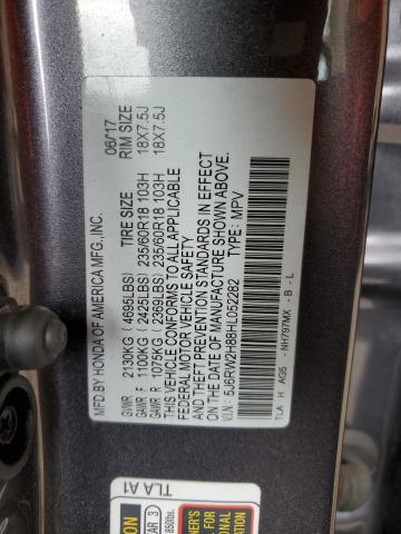 2017 HONDA CR-V EXL 5J6RW2H88HL052282