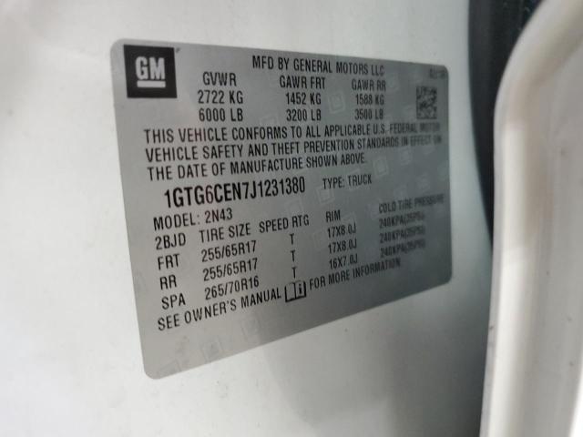 2018 GMC CANYON SLE 1GTG6CEN7J1231380