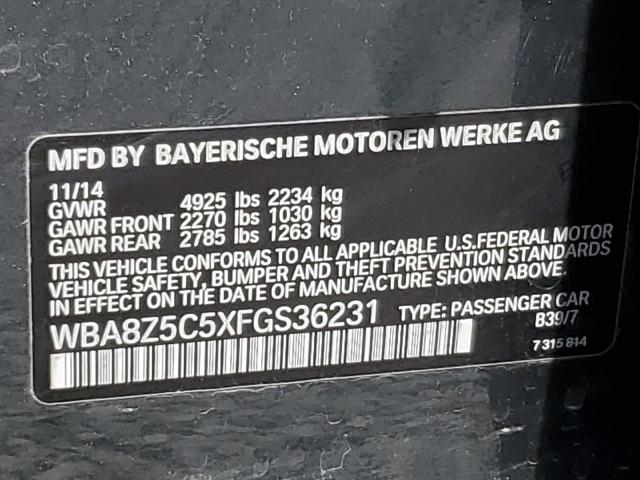 2015 BMW 328 XIGT S WBA8Z5C5XFGS36231