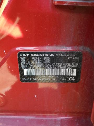 2017 MITSUBISHI MIRAGE G4 ML32F3FJ8HHF15727