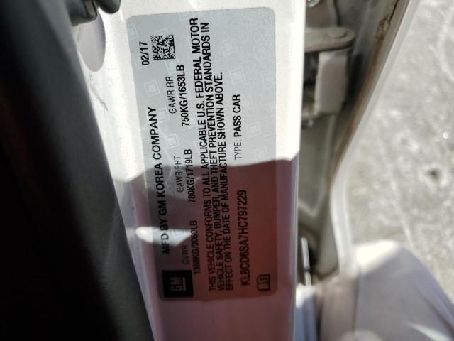 2017 CHEVROLET SPARK 1LT KL8CD6SA7HC797229