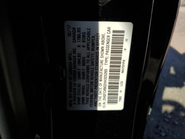2017 HONDA CIVIC LX 2HGFC4B02HH305269