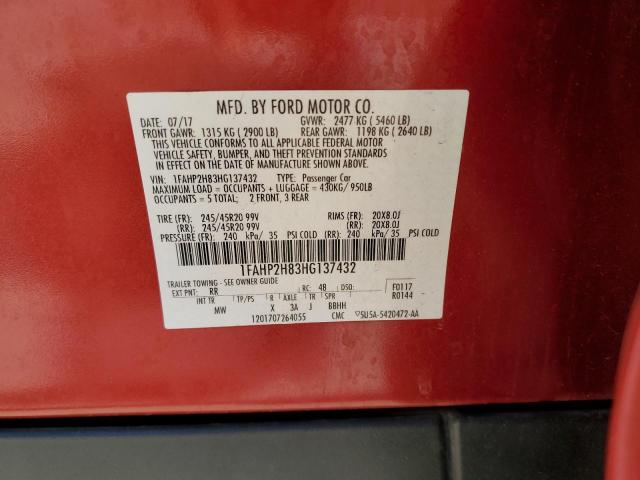 2017 FORD TAURUS SEL 1FAHP2H83HG137432