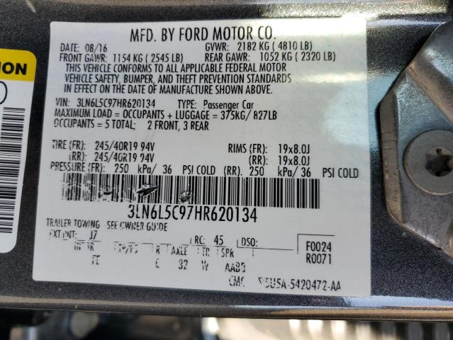 2017 LINCOLN MKZ SELECT 3LN6L5C97HR620134