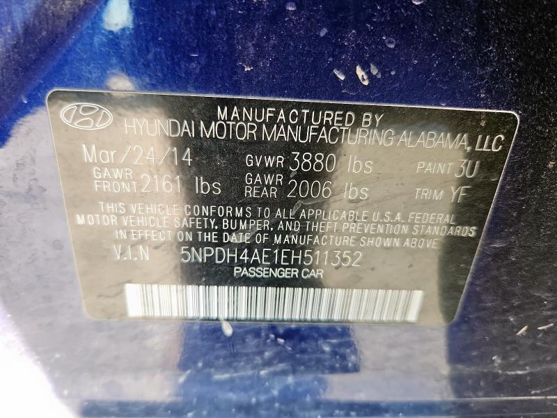 2014 HYUNDAI ELANTRA SE - 5NPDH4AE1EH511352