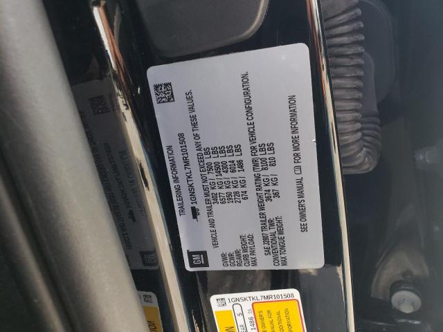 2021 CHEVROLET TAHOE K150 1GNSKTKL7MR101508