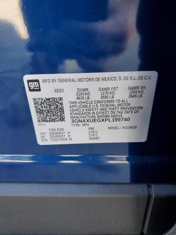 2023 CHEVROLET EQUINOX LT 3GNAXUEGXPL199740