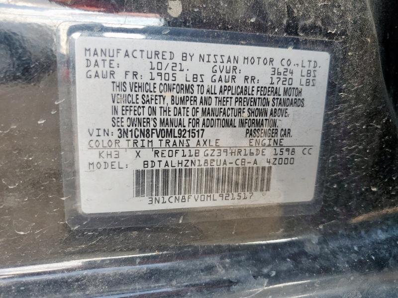 2021 NISSAN VERSA SR - 3N1CN8FV0ML921517