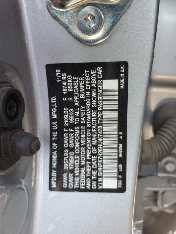 2017 HONDA CIVIC LX SHHFK7H26HU407478