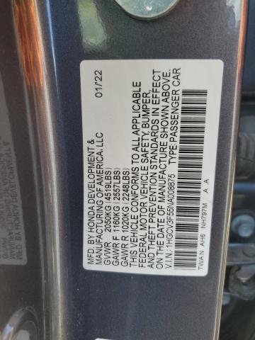 2022 HONDA ACCORD HYB #3291336142