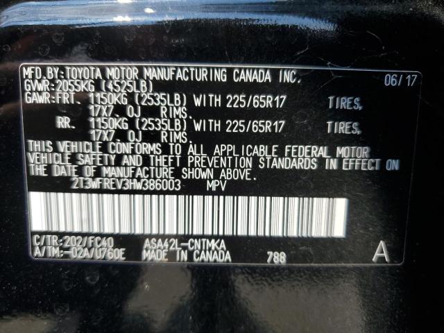 2017 TOYOTA RAV4 XLE - 2T3WFREV3HW386003