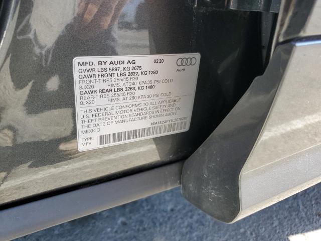 2020 AUDI Q5 E PREMI WA1E2AFY1L2070287