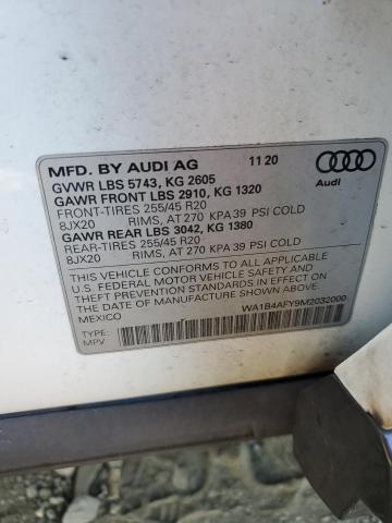 2021 AUDI SQ5 PREMIU WA1B4AFY9M2032000